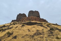 Twin Basalt Towers at Hat Rock State Park, Oregon