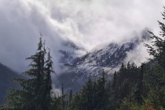 Cloud-Wrapped Peaks above Mount Rainier National Park, Washington