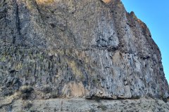 Columnar Basalt Cliff Face in the Columbia River Basalt Region, Central Washington