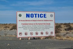Security Notice Sign at the Hanford Site, Benton County, Washington