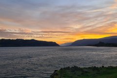Sunset over the Columbia River Gorge near Stevenson, Washington