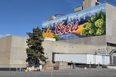 Coors Brewery Mural Overlooking Golden, Colorado — Front Range Industrial Landmark