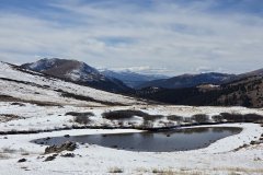 Snow-Fringed Alpine Pond Near Independence Pass, Sawatch Range, Colorado