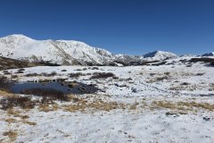 Frozen Alpine Pond beneath Mount Elbert near Independence Pass, Colorado