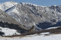 Rocky Cirque and Snow-Dusted Slopes near Independence Pass, Colorado