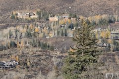 Autumn Hillside Homes Above Aspen, Colorado