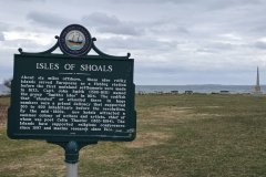 Isles of Shoals Historical Marker at Fort Stark, New Hampshire