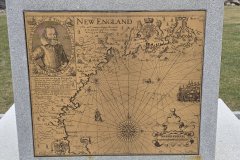 Historic Map of New England on Isles of Shoals Monument, New Hampshire