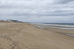 Empty Autumn Shoreline at Hampton Beach, New Hampshire