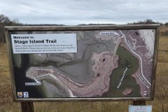 Trail Map Sign at Stage Island Trail Entrance
