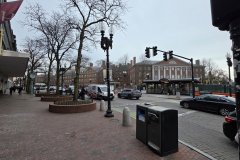 Late-Autumn Street Scene at Harvard Square — Cambridge