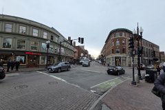 Late-Autumn Intersection in Harvard Square — Cambridge