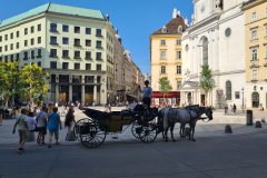 Horse-Drawn Fiaker at Michaelerplatz, Vienna, Austria