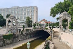 Wienfluss at Stadtpark near InterContinental Hotel, Vienna, Austria