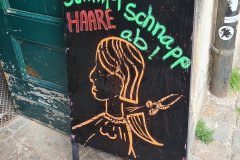 Hand-Painted Hairdresser Sign in Vienna, Austria