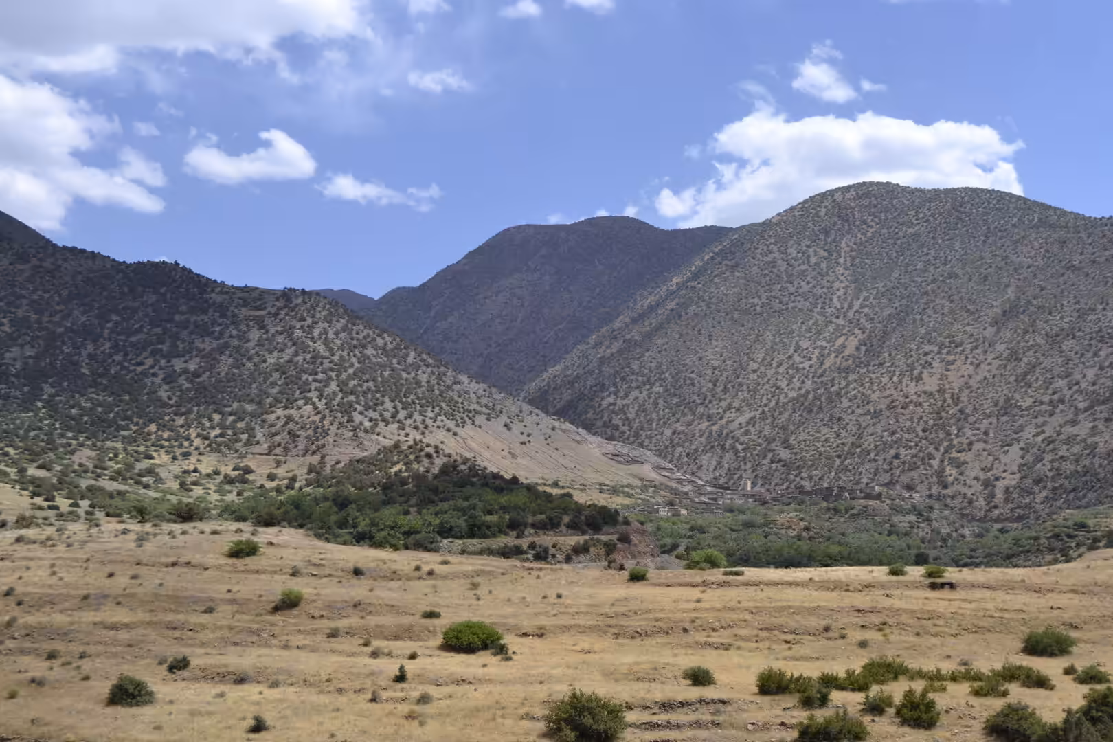Valley landscape in the Atlas Mountains