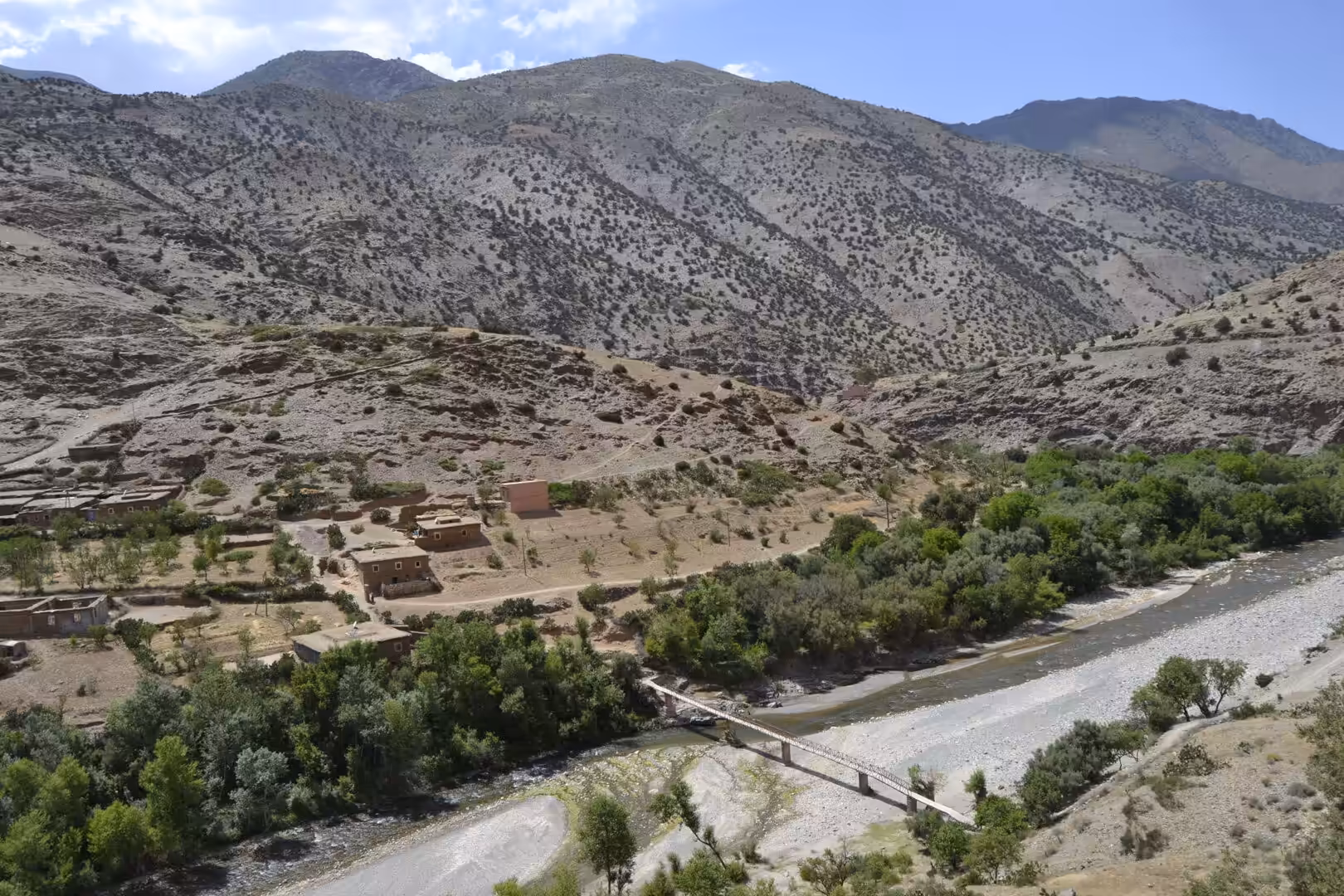 Bridge over river in the Atlas Mountains