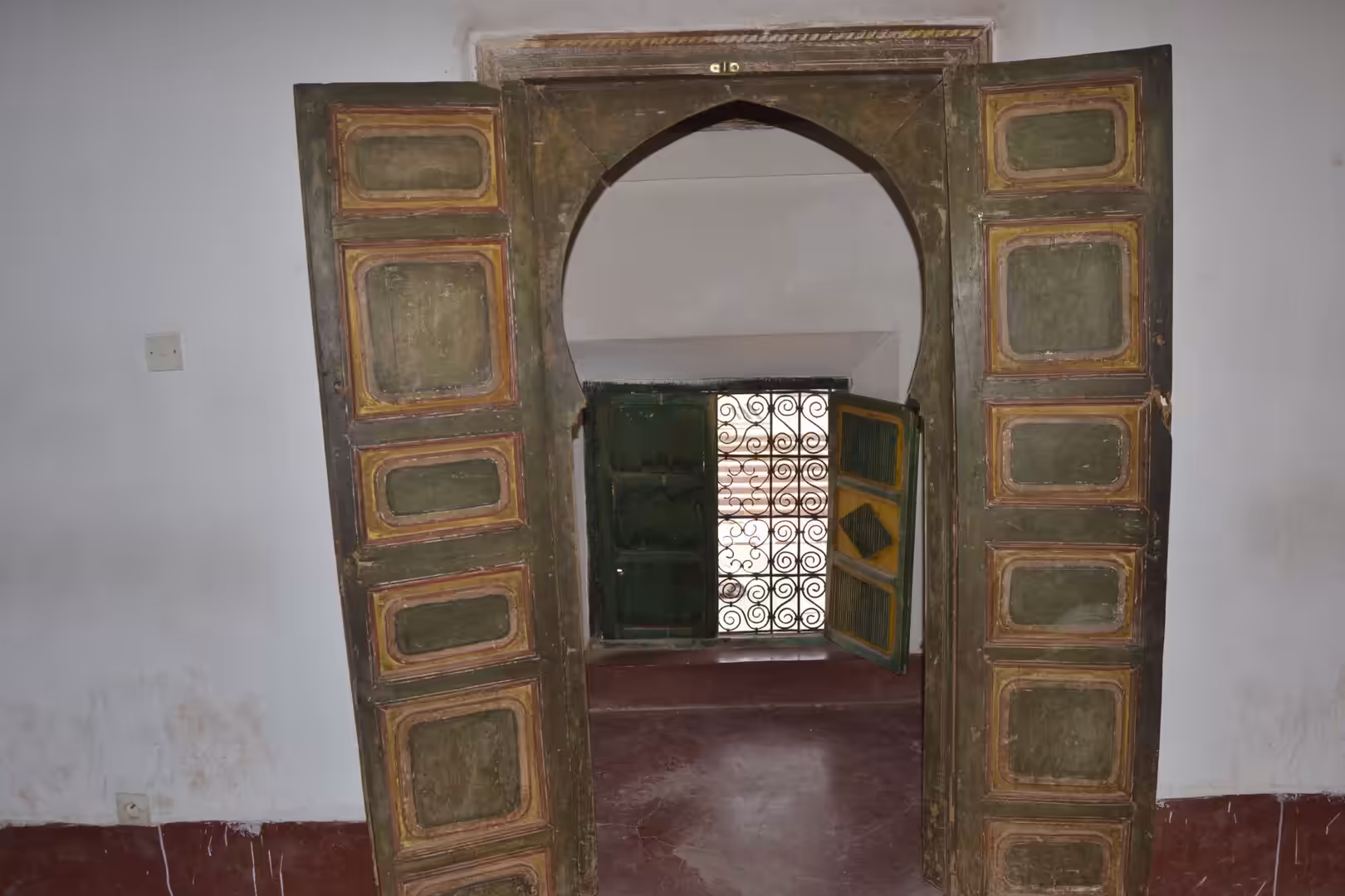 Arched doorway inside Taourirt Kasbah
