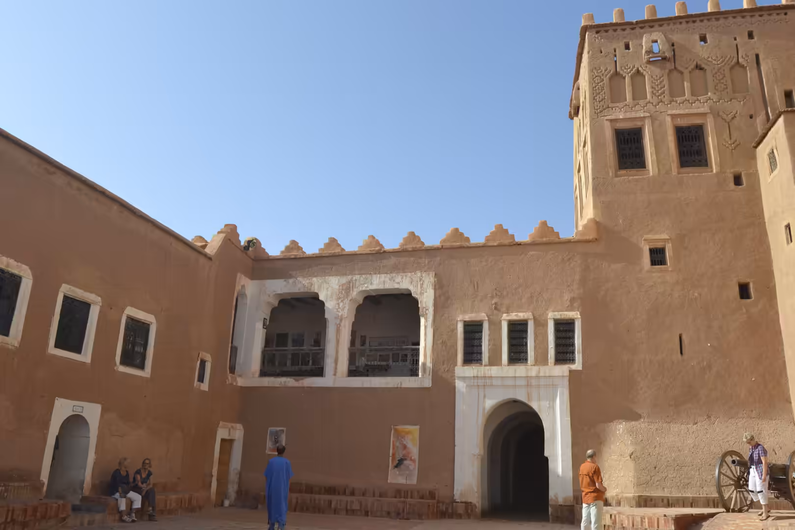 Courtyard of Taourirt Kasbah in Ouarzazate