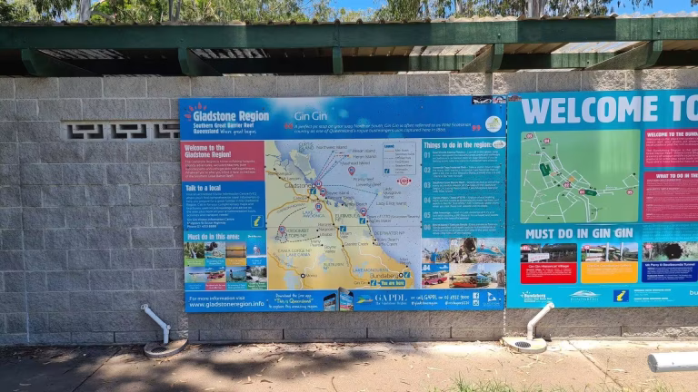 Tourism maps showcase Queensland's Gladstone Region and Gin Gin.