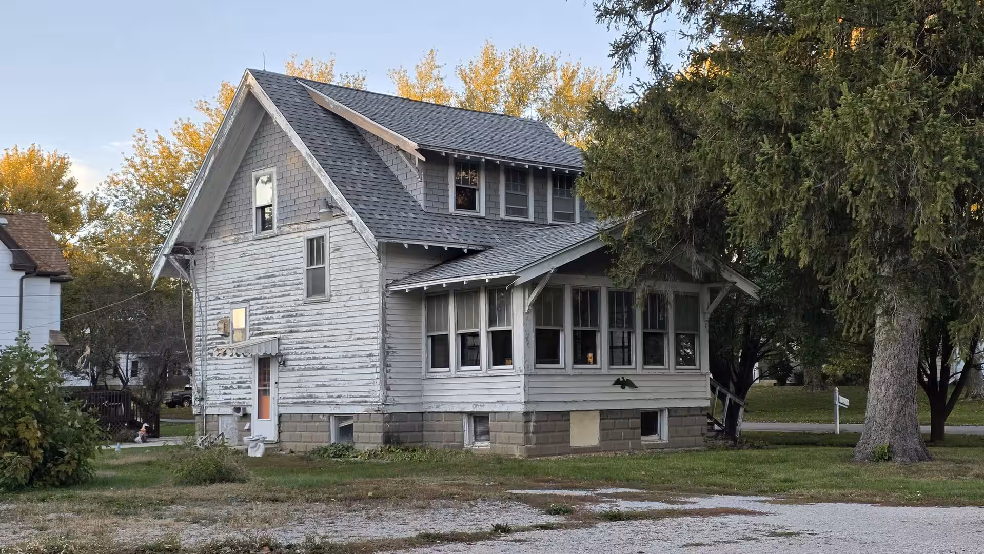 Weathered Farmhouse in Rural Illinois